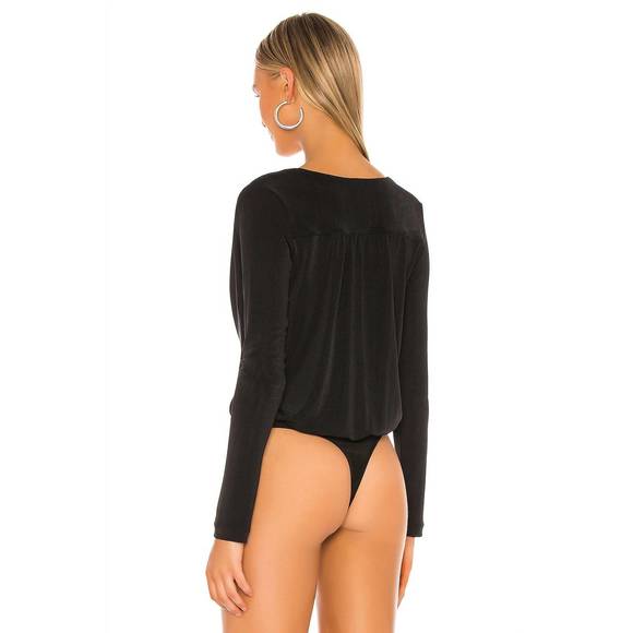 NEW FREE PEOPLE turnt crossover bodysuit in black - Picture 3 of 3